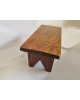 Marche pied repose pied bois massif  tabouret vintage