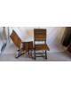 Duo de chaises pliantes en bambou vintage années 70