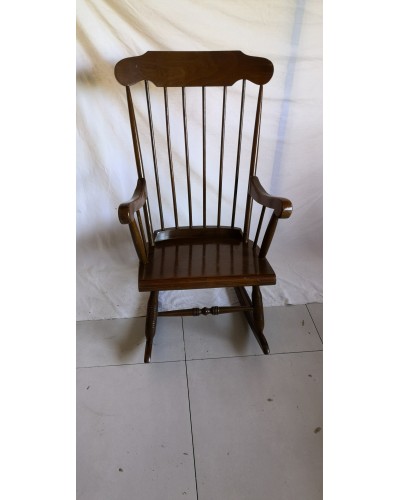 Rocking-chair bois massif vintage années 50-70