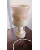 Lampe de chevet en albâtre rose vintage